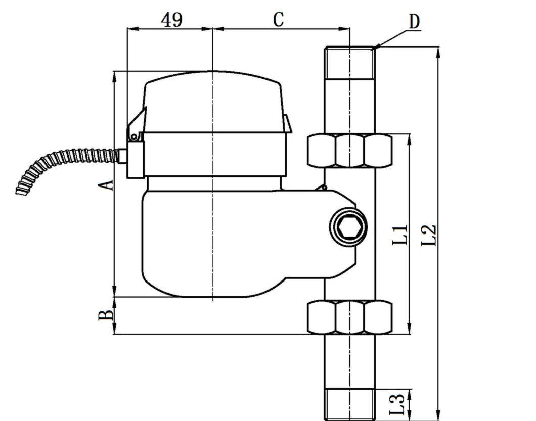 Photoelectric Direct Reading Remote Control Digital Water Meter Vertical Type
